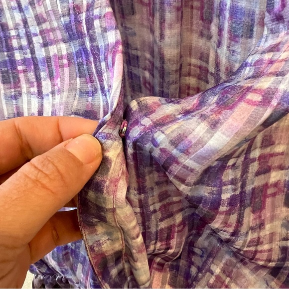 CAbi Purple Two print Peplum Style Blouse - Picture 8 of 9